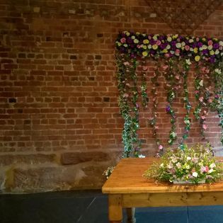 Wedding flowers back drop 
