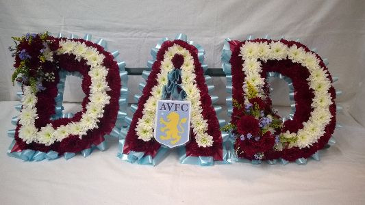 Dad in flower letters