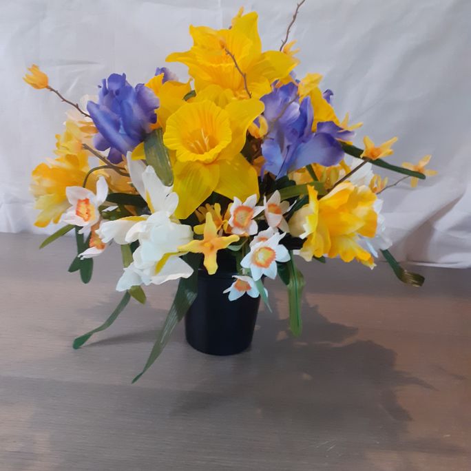 Silk Spring Flowers for Head Stones / Graves