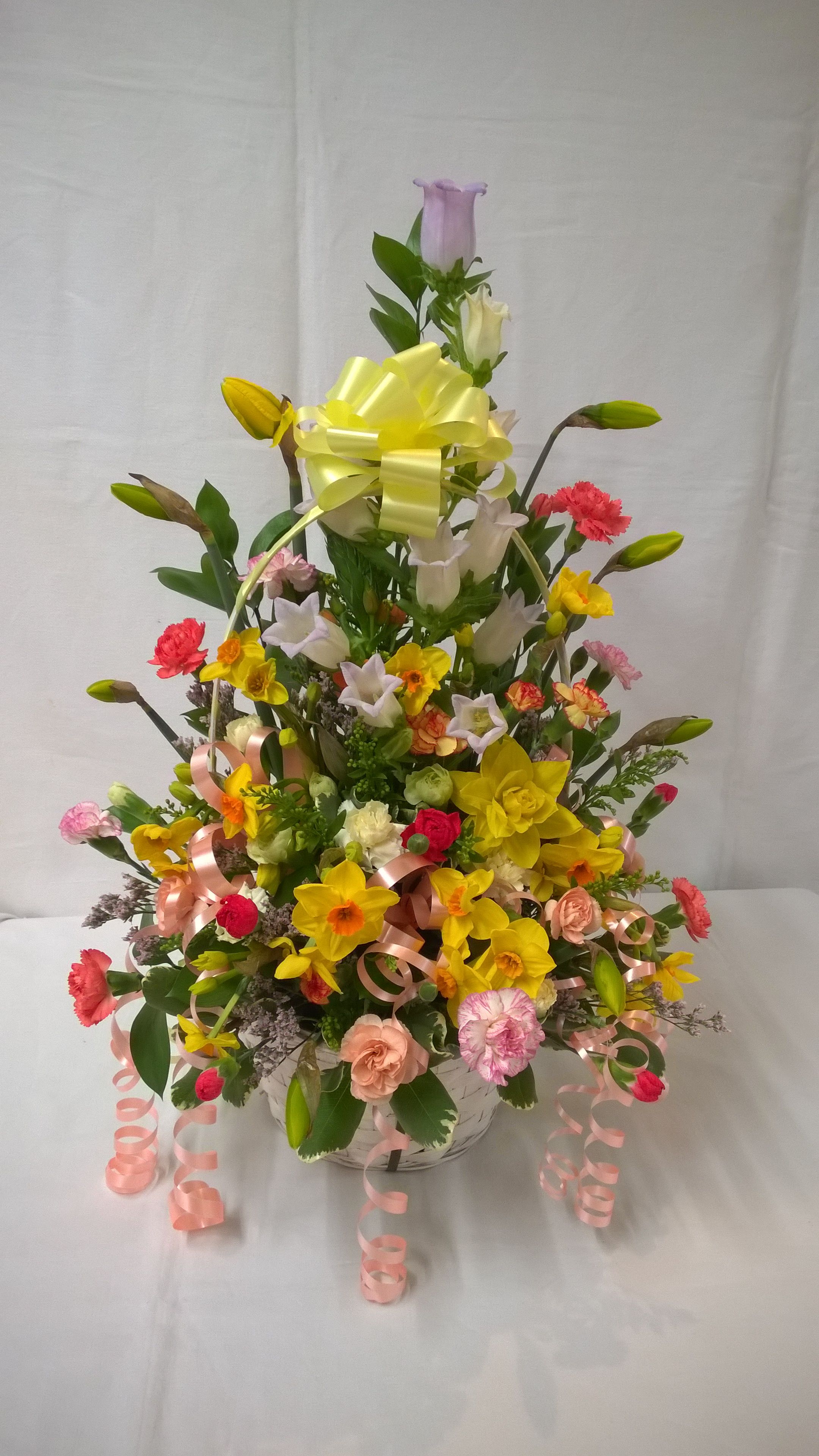 Easter Front Facing Flowering Basket 