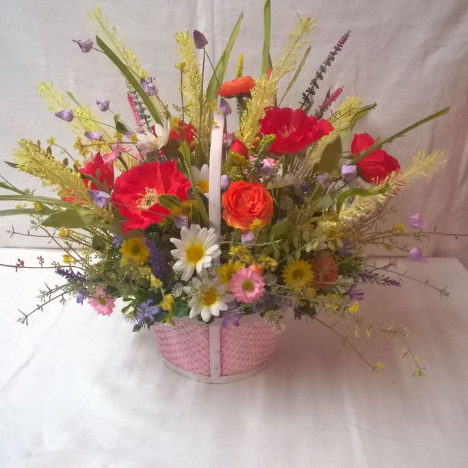 Wild Flower Silk Basket All Over 