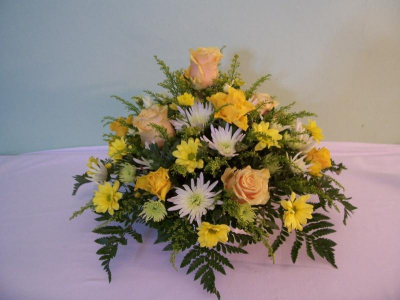 Funeral flower posy arrangement