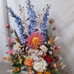 Basket of Silk Flowers