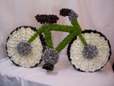 Funeral flowers Mountain push bike