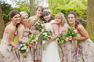 Wedding day Bride & her bridesmaids 