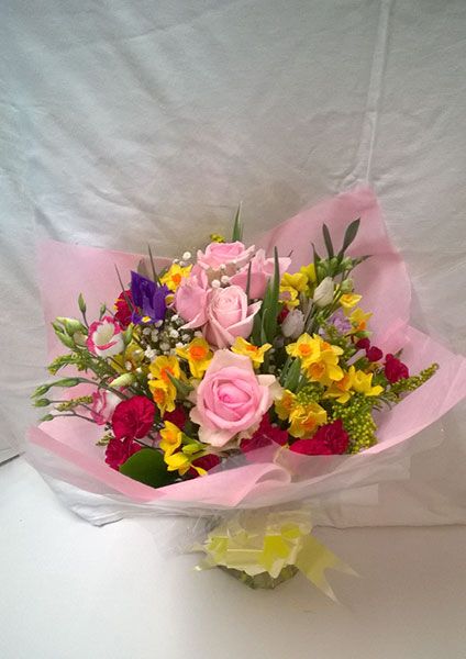 Hand tied flower bouquet