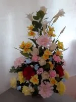 Grave/ Headstone silk flower arrangement 