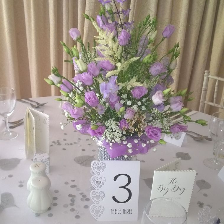 Table Display in Lavender 