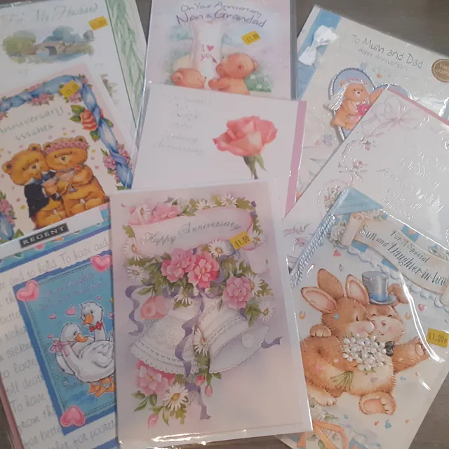 Anniversary Cards from £1.00