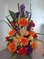 Front Facing silk flower arrangement 